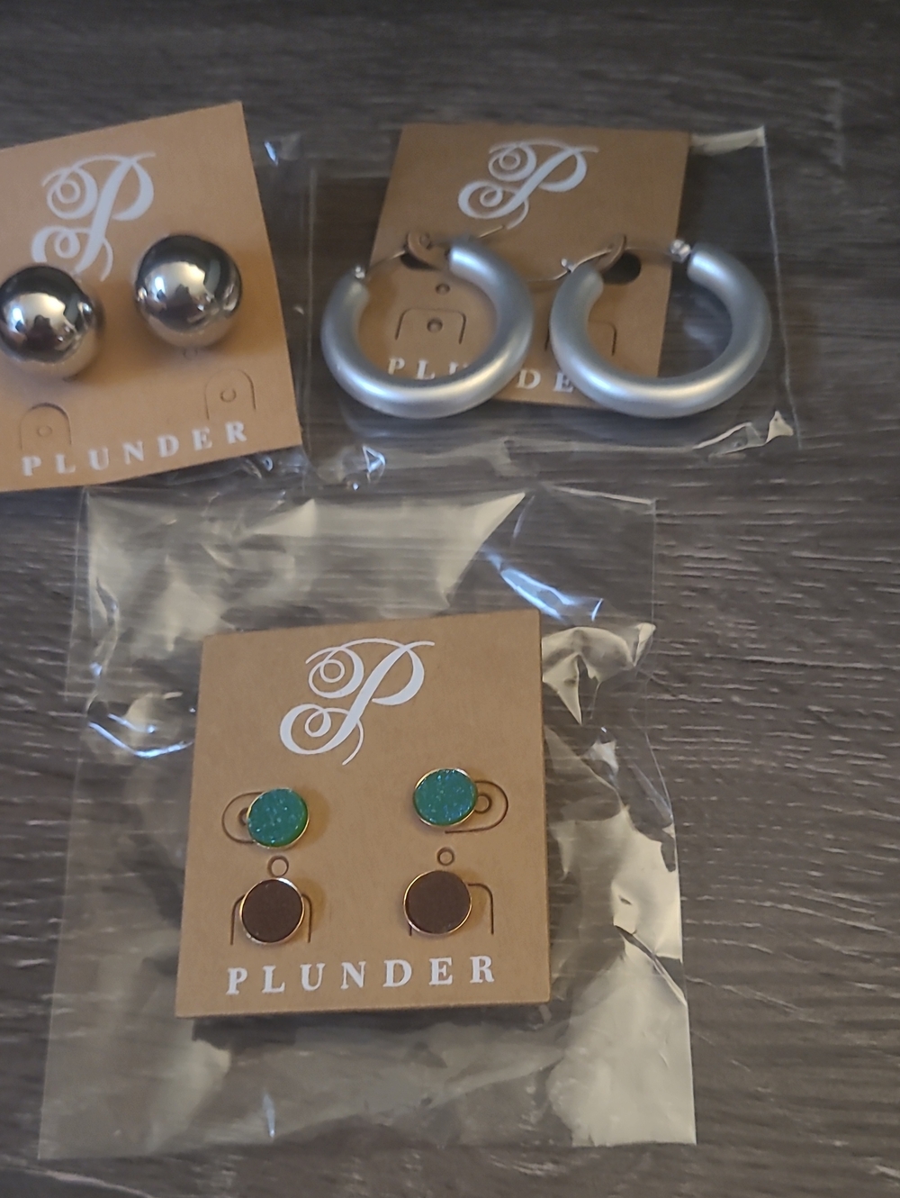 Plunder Earrings - 3 pairs